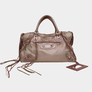 Balenciaga Metallic Pink Limited Edition City Bag